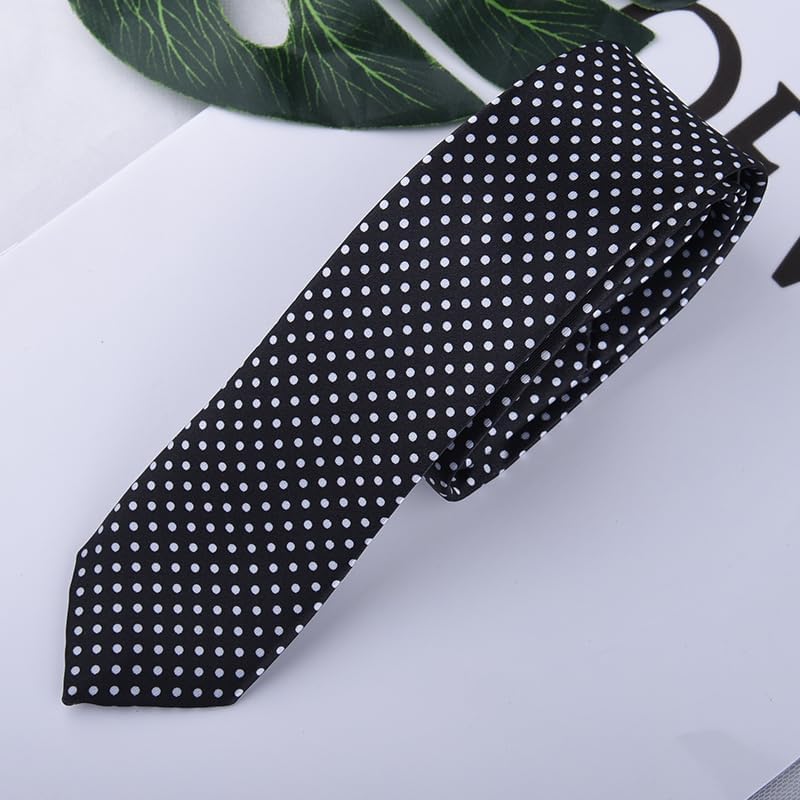 Sdopbinbin Leopard Print and Black Polka Dot Tie for Women and Men - Halloween Cosplay Business Neck Tie - Image 4